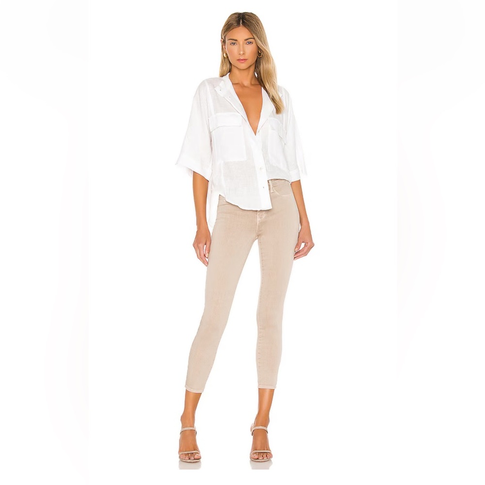 NWT L’Agence Paris Margot High Rise Skinny Tan Skinny Pants 25